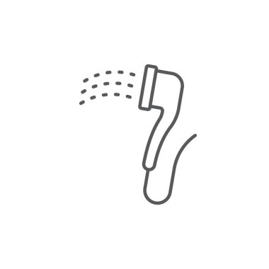 duş ana hatları simgesi mobil konsept ve web tasarım duş başlıkları için doğrusal işaret basit satır