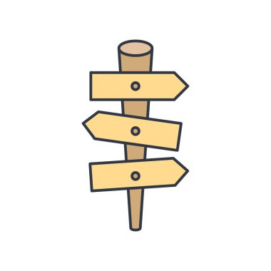 İşaretler demeti vektör simgesi izole arkaplan, pictogra, çizgi, dış hat, kabartma, renk