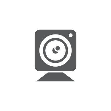 Web kamera simgesi izole edildi. Sohbet kamerası. Web kamerası simgesi.