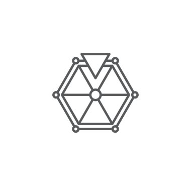  Şanslı tekerlek simgesi renk arkaplanında izole edildi. Klasik tarzda çizim. Vektör İllüstrasyonu