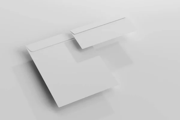 Blanco Envelop Render — Stockfoto