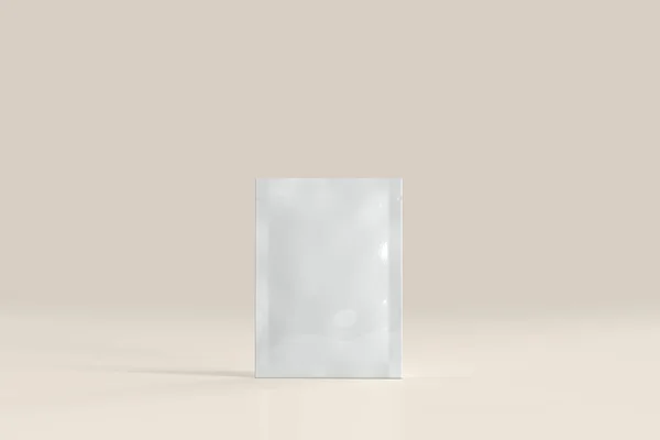 알루미늄 Foil Sachet Packet Rendering — 스톡 사진