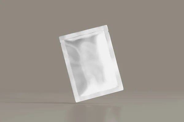 Aluminum Foil Sachet Packet Rendering — Stock Photo, Image