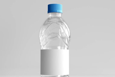 Boş Etiketli Taze Su Şişesi 3B Hazırlama