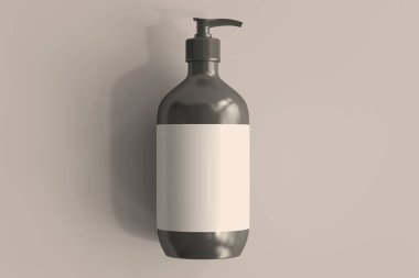 Boş Etiketli Kozmetik Şişeleri 3B Hazırlama
