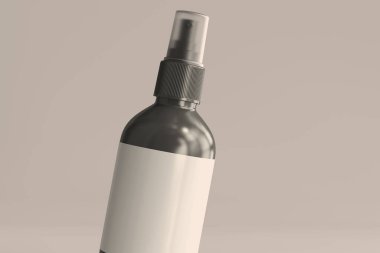 Boş Etiketli Kozmetik Şişeleri 3B Hazırlama