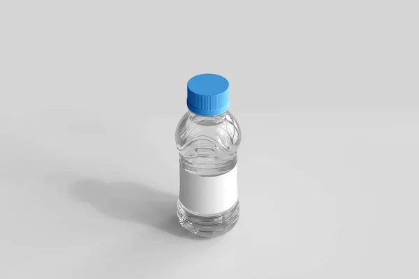 Flesje Zoet Water Met Blanco Label Rendering — Stockfoto