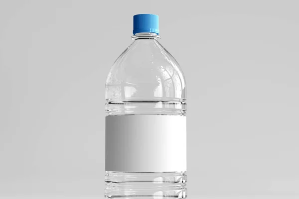 Botella Agua Dulce Con Representación Etiquetas Blanco — Foto de Stock