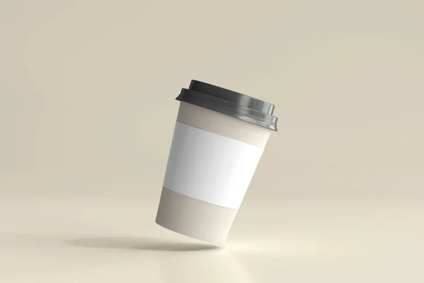 Paper Coffee Cup Рендеринг — стоковое фото