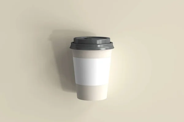 Paper Coffee Cup Rendering — Stock Photo, Image