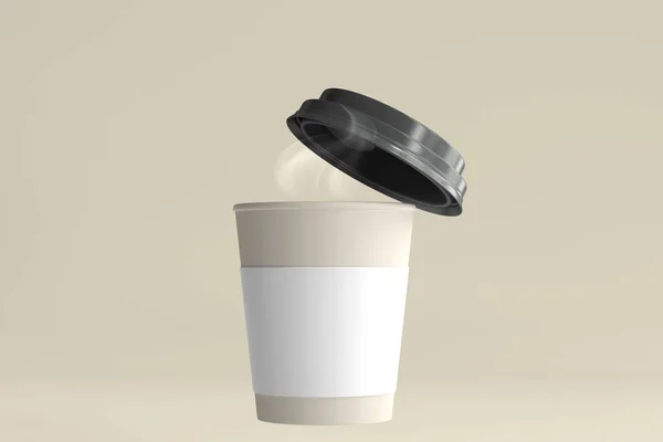 Paper Coffee Cup Рендеринг — стоковое фото