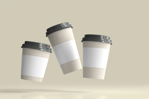 Paper Coffee Cup Рендеринг — стоковое фото