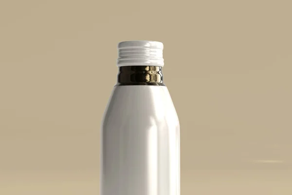 Botella Bebidas Aluminio Renderizado — Foto de Stock
