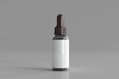 Boş Etiketli Düşürme Şişesi 3B Hazırlama