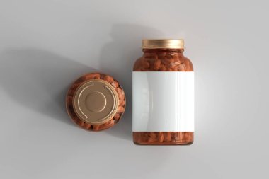 Kehribar ilaç şişesi 3D Hazırlama