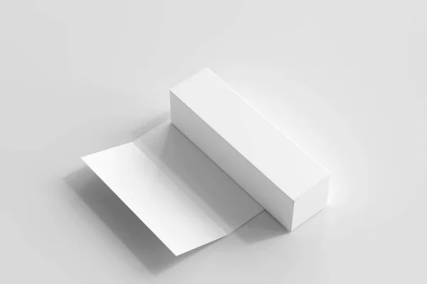 Απομονωμένο Κουτί Συσκευασίας Προϊόντος Fold Φυλλάδιο — Φωτογραφία Αρχείου