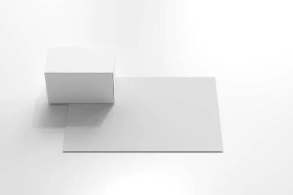 Изолированная Коробка Упаковки Продуктов Бумагой Формата — стоковое фото