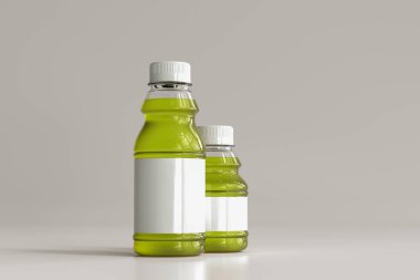 Şeffaf İçecek Şişesi 3D Hazırlama