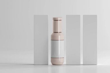 İzole edilmiş Kozmetik Plastik Şişe 3B Hazırlama