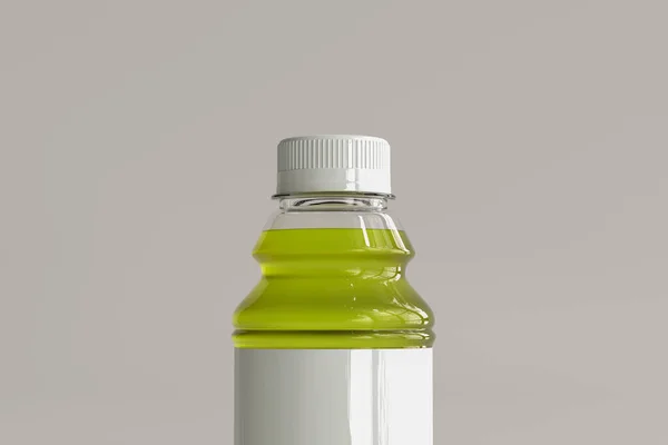 Garrafa Bebida Transparente Rendering — Fotografia de Stock