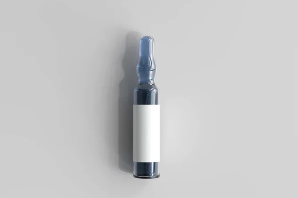 液体3Dレンダリング付き絶縁ガラスアンプル — ストック写真