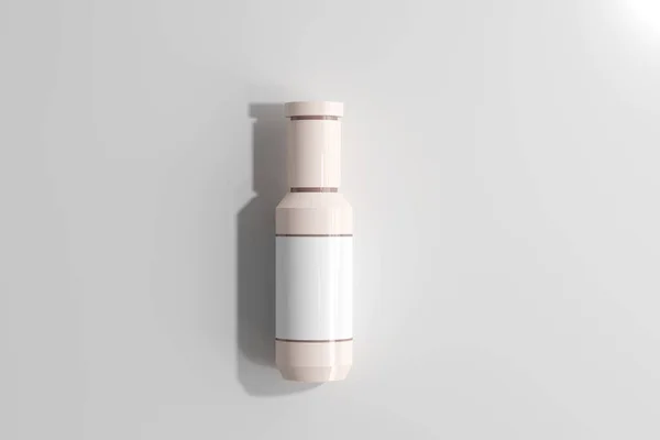 隔離された化粧品プラスチックボトル3Dレンダリング — ストック写真