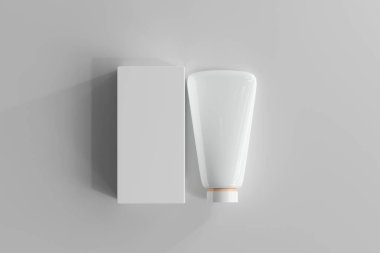 İzole edilmiş Kozmetik Tüpü 3B Hazırlama