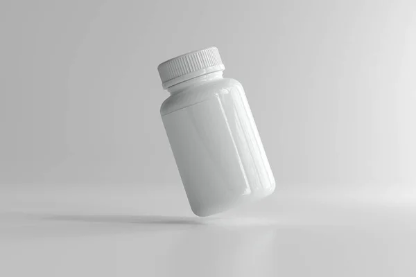 Representación Aislada Botella Medicina Plástica — Foto de Stock