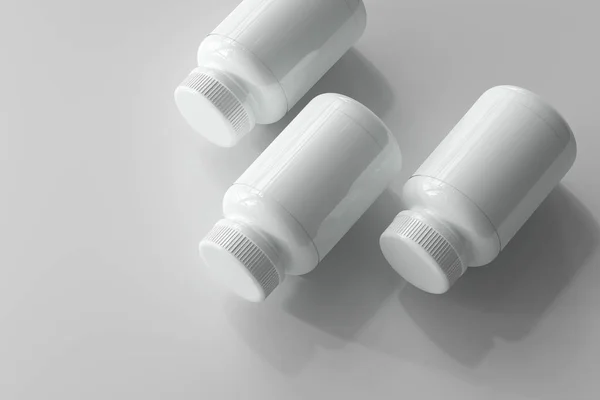 Isolated Plastic Medicine Bottle Rendering — Stock Photo, Image