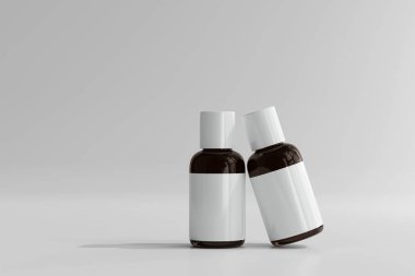 İzole edilmiş Kozmetik Şişesi 3B Hazırlama