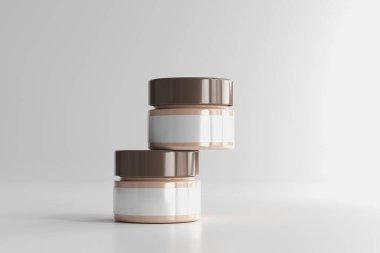 İzole edilmiş Kozmetik Kavanozu 3B Hazırlama