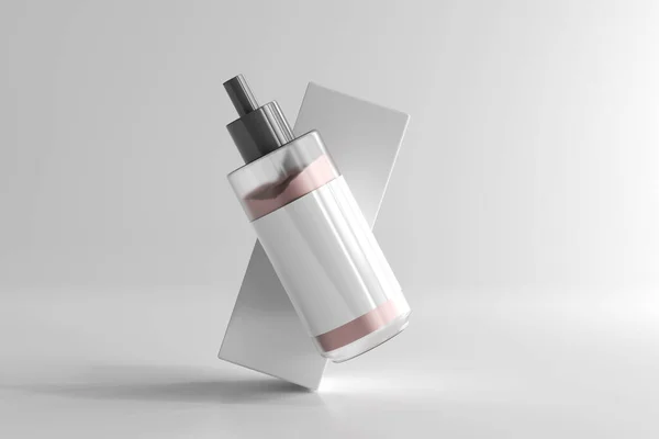 离析化妆品瓶3D渲染 — 图库照片