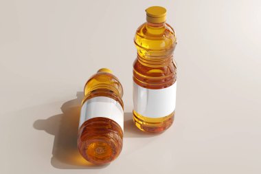 İzole edilmiş Pişirme Yağı Şişesi 3B Hazırlama