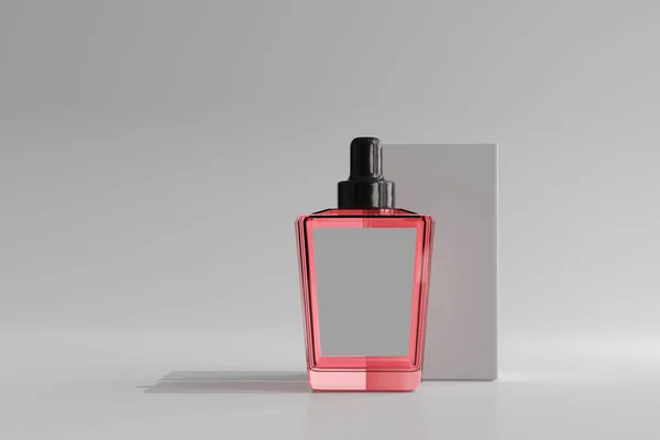 Frasco Perfume Quadrado Isolado Rendering — Fotografia de Stock