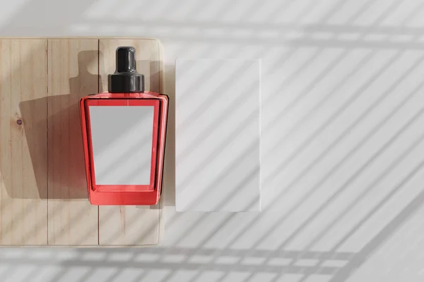 Geïsoleerde Vierkante Parfumfles Rendering — Stockfoto