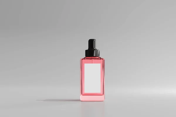 Bottiglia Profumo Quadrato Isolato Rendering — Foto Stock