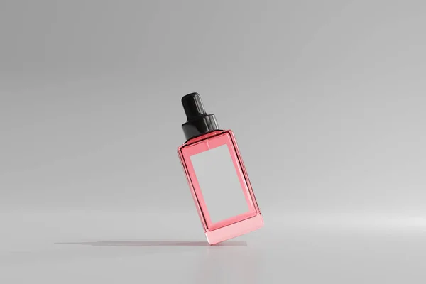 Frasco Perfume Quadrado Isolado Rendering — Fotografia de Stock