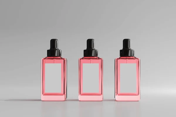Isolierte Quadratische Parfümflasche Rendering — Stockfoto