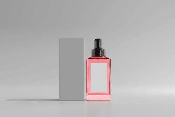 Isolated Square Perfume Bottle Rendering — Stock Photo, Image