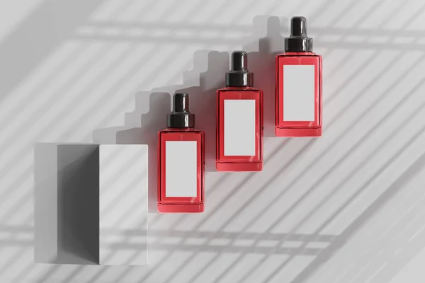 Exolated Square Perfume Bottle Rendering — стоковое фото