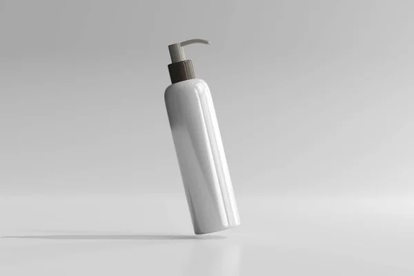 Bottiglia Pompa Cosmetica Isolata Rendering — Foto Stock