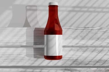 İzole edilmiş ketçap ya da sos şişesi 3D hazırlama