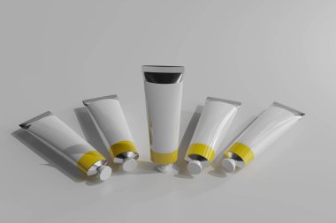 İzole edilmiş Boya Tüpü 3B Hazırlama