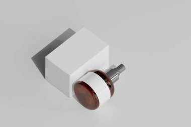 İzole edilmiş Amber Glass Kozmetik Püskürtme Şişesi 3D