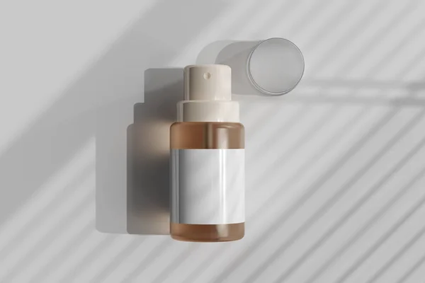 Isolated Glass Cosmetic Spray Bottle 3D Rendering