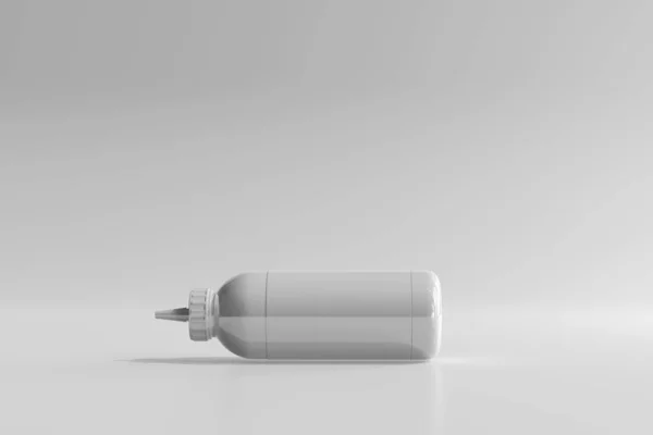 Izolált Préselt Üveg Vagy Műanyag Szósz3D Renderelés — Stock Fotó