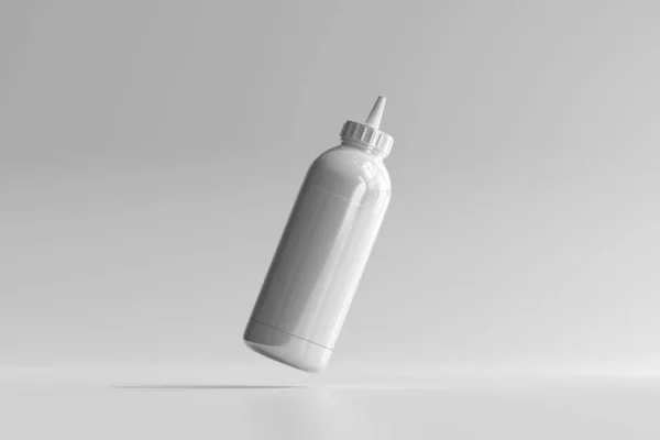 分離されたスクイーズボトルまたはプラスチック製のソース3Dレンダリング — ストック写真