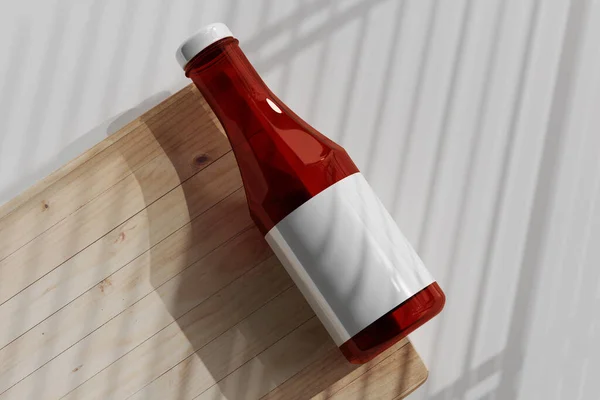 Ketchup Isolado Renderização Garrafa Molho — Fotografia de Stock