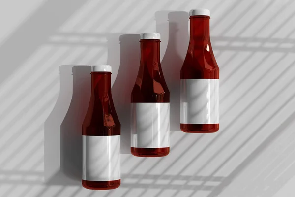 Ketchup Isolado Renderização Garrafa Molho — Fotografia de Stock