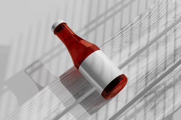 Isolated Ketchup Sauce Bottle Rendering — Stock Photo, Image